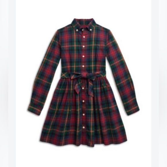 Polo Ralph Lauren Other - Polo Ralph Lauren Girls 12 Red/Blue/Green Tartan Plaid Collared Shirt Dress